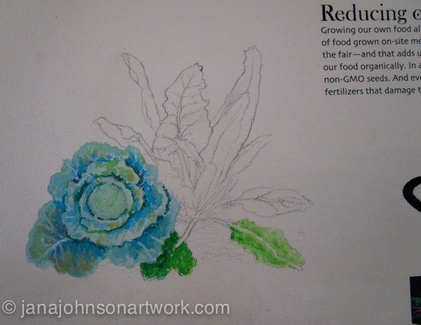 ©Jana R. Johnson janajohnsonartwork.com/blogc-Oregon Country Fair week - Day 2 - Wednesday - Sign Barn & our camp scenes.